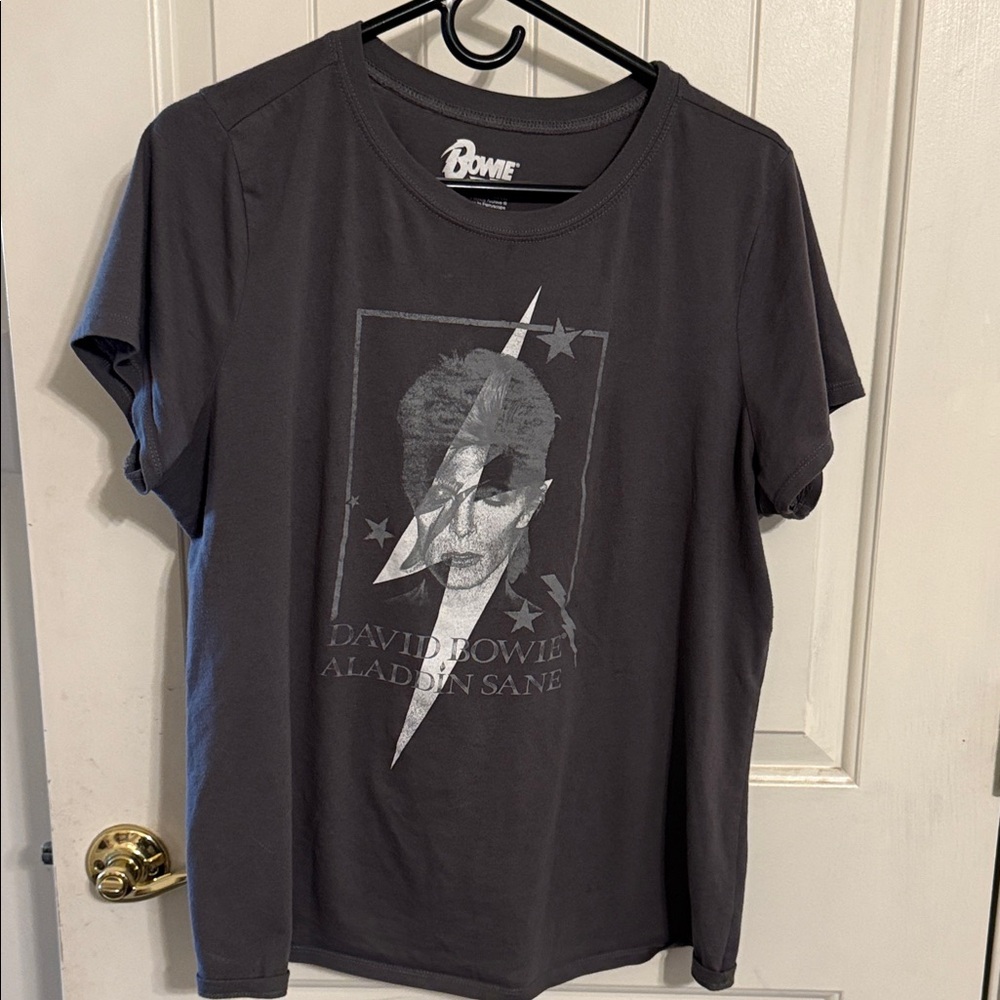 Hybrid Apparel Bowie Graphic Tee in Gray